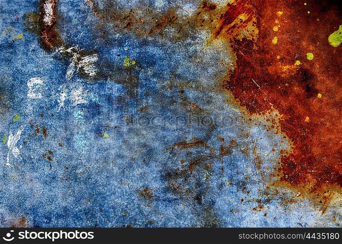 texture of old rusted metal wall