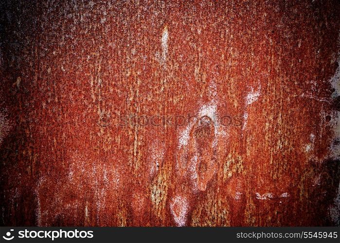 texture of old rusted metal wall.