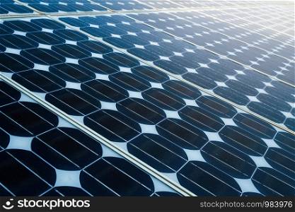 Texture of photovoltaic panels solar panel background, Alternative energy concept,Clean energy,Green energy.