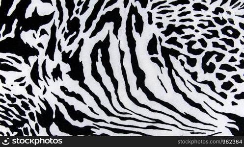 texture of print fabric striped zebra and leopard for background