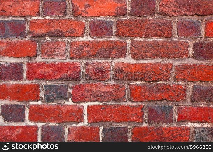 texture of red brick wall background retro vintage