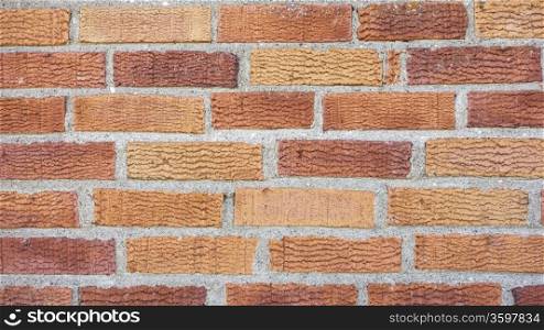 Texture of red bricks wall background