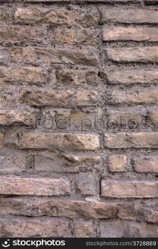 Texture of red bricks wall background