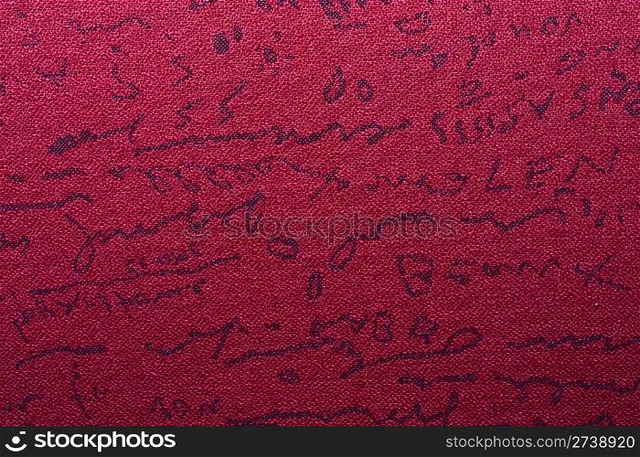 Texture of red fabric background closeup