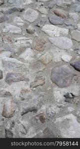 Texture of road surface paved with rough stones