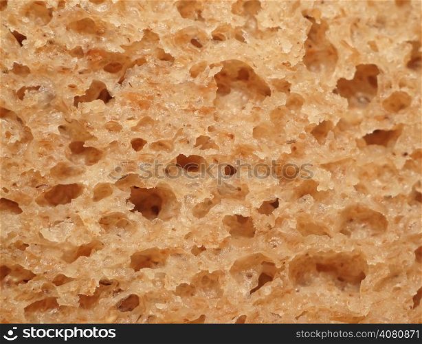 Texture of rye bread - macro