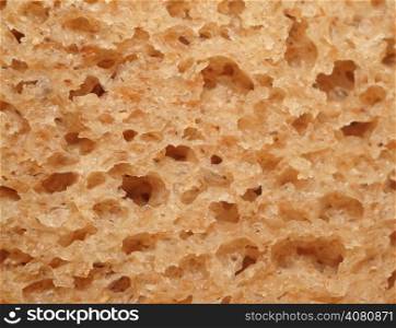 Texture of rye bread - macro