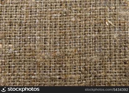Texture of sackcloth close up. Antiquity environment
