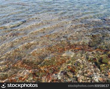 Texture of sea water in the Red Sea of Egypt