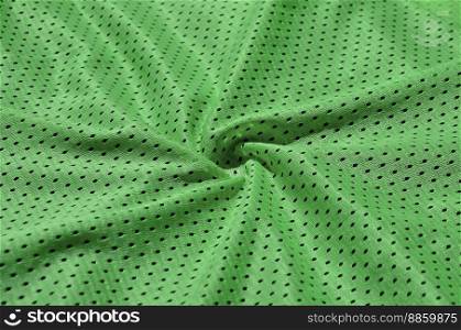 Texture of sportswear made of polyester fiber. Outerwear for sports training has a mesh texture of stretchable nylon fabric