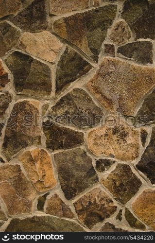 Texture of stone wall, close up. Handmade.