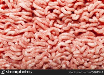 texture of the beef forcemeat close up
