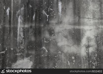 Texture of the gray polished concrete wall with scratches