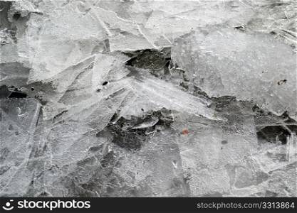 Texture of the ice surface, abstract background