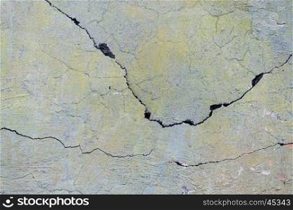 Texture of the old cracked wall plaster