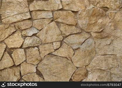 Texture of wall, built of large stones