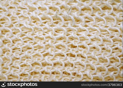 Texture of white synthetic fabric closeup