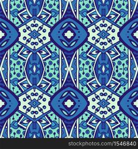 Texture seamless vector pattern arabesque from blue and white oriental tiles, ornaments doodle. Blue seamless pattern tiles vector abstarct background