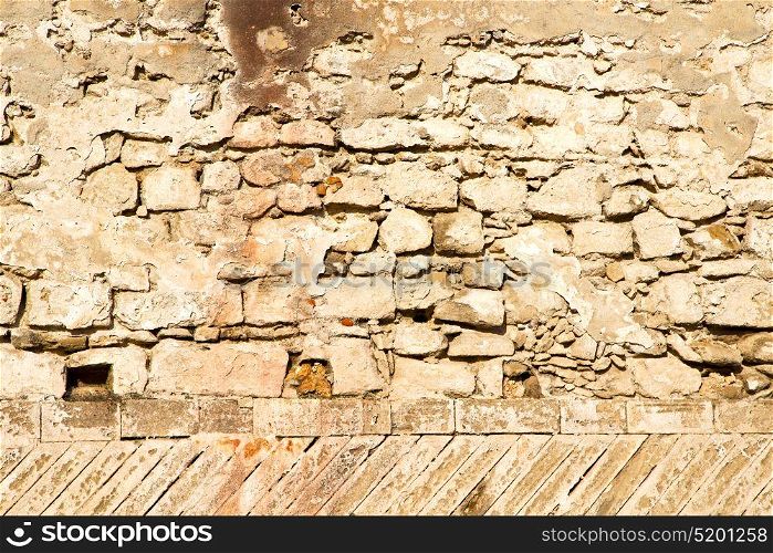 texture wall in africa morocco the old brick construction concrete