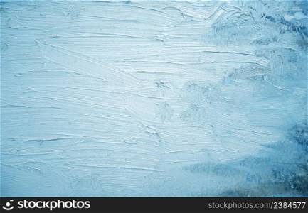 Textured blue painted background acrylic paint brush strokes, Artwork for creative design.