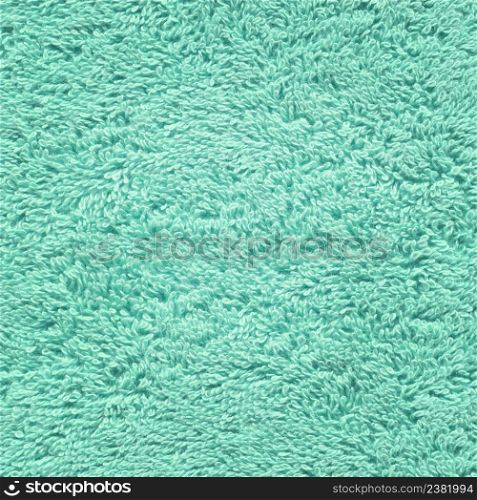 Textured fabric mint towel background. Turquoise mint towel texture. Textured fabric background in mint color