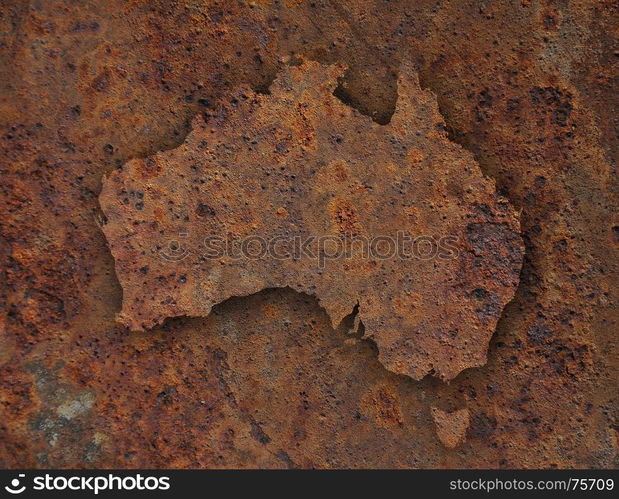 Textured map of Australia in nice colors