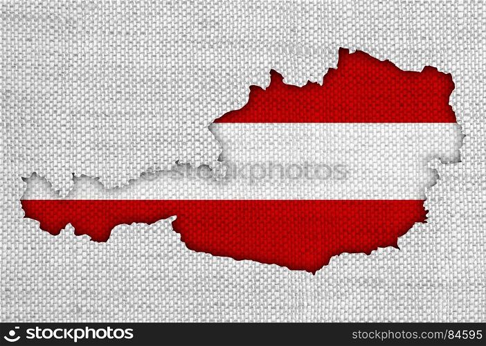 Textured map of Austria in nice colors
