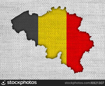 Textured map of Belgium in nice colors