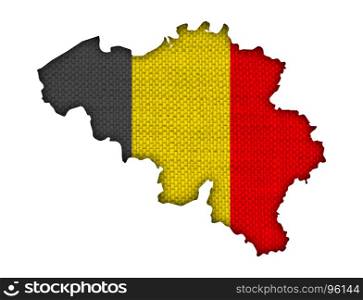 Textured map of Belgium in nice colors