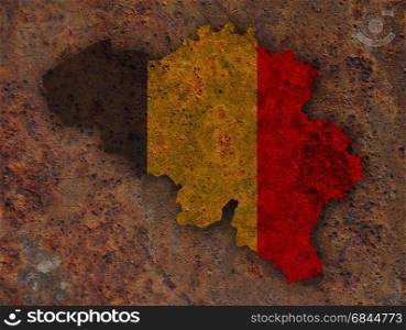 Textured map of Belgium in nice colors. Textured map of Belgium in nice colors
