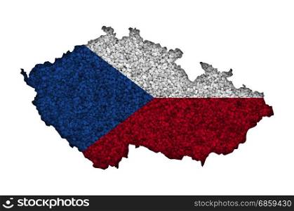Textured map of Czech Republic in nice colors. Textured map of Czech Republic in nice colors