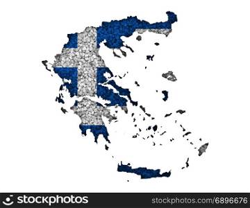 Textured map of Greece in nice colors. Textured map of Greece in nice colors