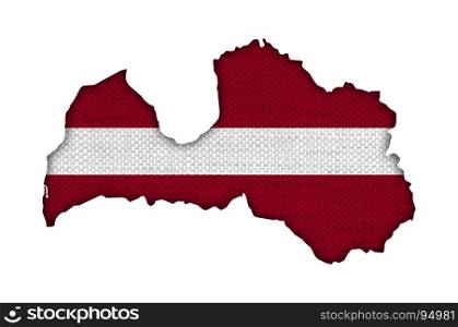Textured map of Latvia in nice colors