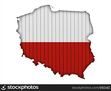 Textured map of Poland in nice colors