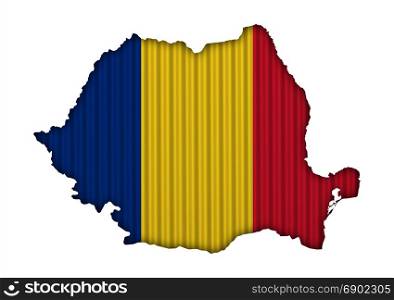 Textured map of Romania in nice colors. Textured map of Romania in nice colors