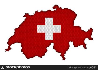 Textured map of Switzerland in nice colors