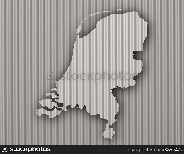 Textured map of the Netherlands in nice colors