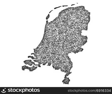 Textured map of the Netherlands in nice colors