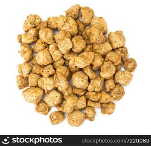 Textured vegetable protein, soy meat for a vegetarian diet. Studio Photo. Textured vegetable protein, soy meat for a vegetarian diet
