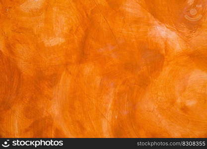 Textured wall brushed painted Background, Abstract Orange Oil Color