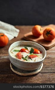 Thai Coconut Chicken Soup, selective focus
. Thai Coconut Chicken Soup