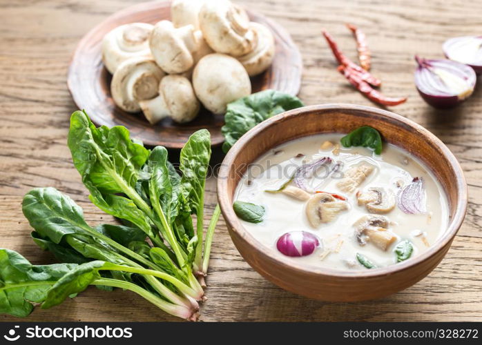 Thai coconut cream soup