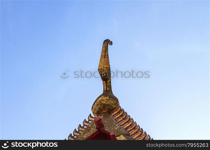 Thai dragon or king of Naga statue in temple