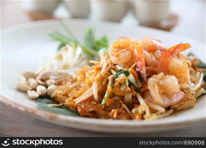 Thai food padthai fried noodle with shrimp , local food