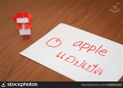 Thai; Learning New Language with Fruits Name Flash Cards