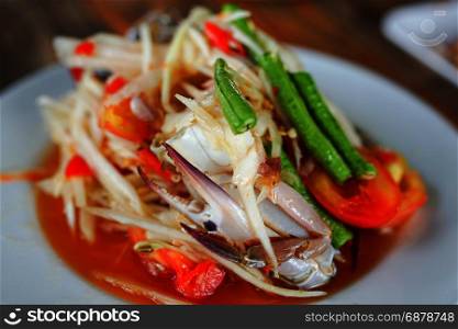 Thai papaya salad with crab