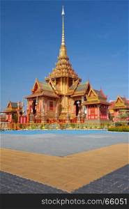 Thai royal funeral and Temple in bangkok thailand