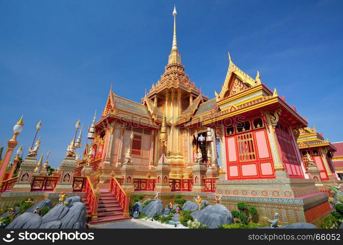 Thai royal funeral and Temple in bangkok thailand