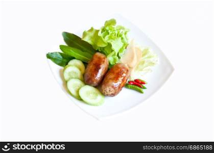 Thai style sausage call SAIKROK MOO