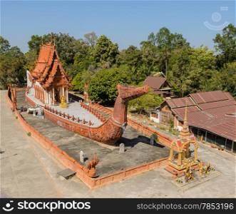 Thai temple in the shape of the Suphannahong Barge, Thailand